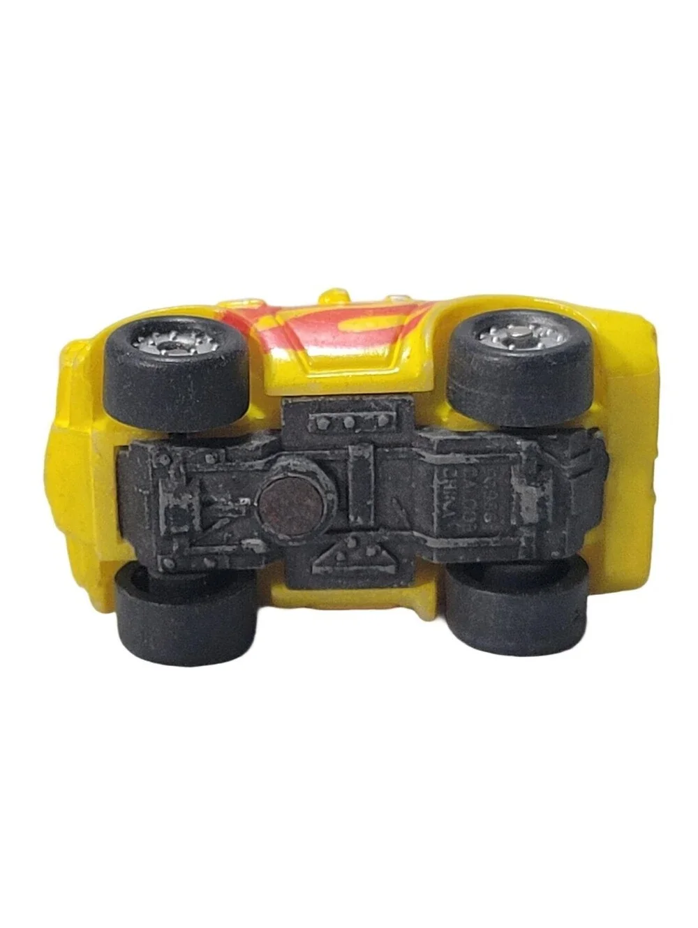 Galoob Micro Machines Yellow '70s Chevy Camaro Hot Rod / Red Flames